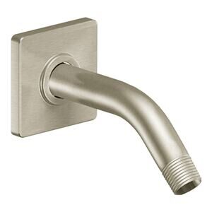 NWOT Moen S133BN 8-Inch Standard Shower Arm Modern Square Flange, Brushed Nickel